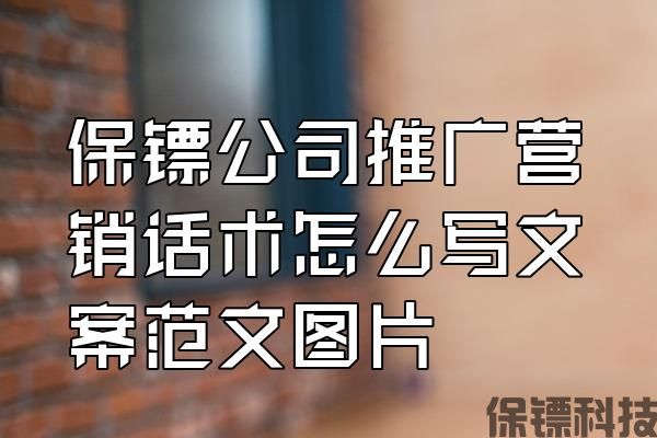 保鏢公司推廣營(yíng)銷(xiāo)話(huà)術(shù)怎么寫(xiě)文案范文圖片
