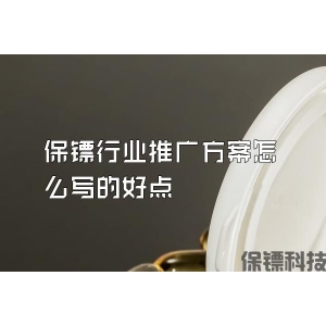 保鏢行業推廣方案怎么寫的好點