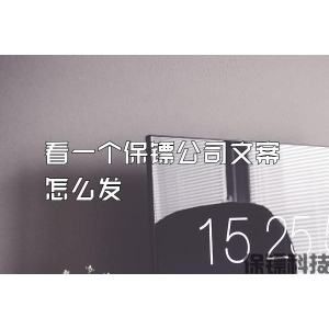 看一個保鏢公司文案怎么發