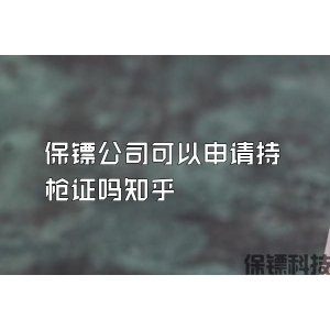保鏢公司可以申請持槍證嗎知乎