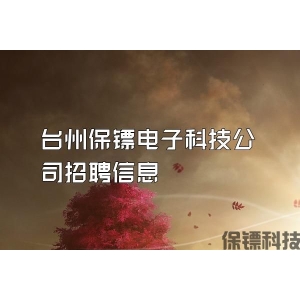 臺州保鏢電子科技公司招聘信息