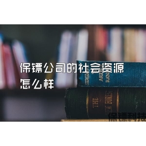 保鏢公司的社會資源怎么樣