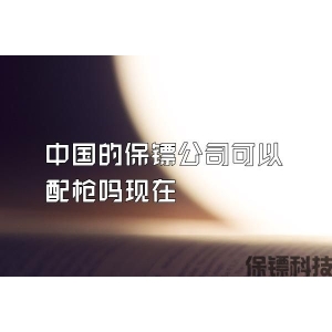 中國的保鏢公司可以配槍嗎現在