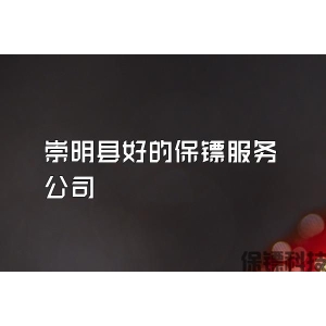 崇明縣好的保鏢服務公司