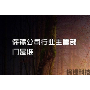 保鏢公司行業主管部門是誰